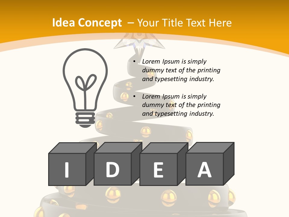 Souvenir Happy New Year Christmas Tree PowerPoint Template