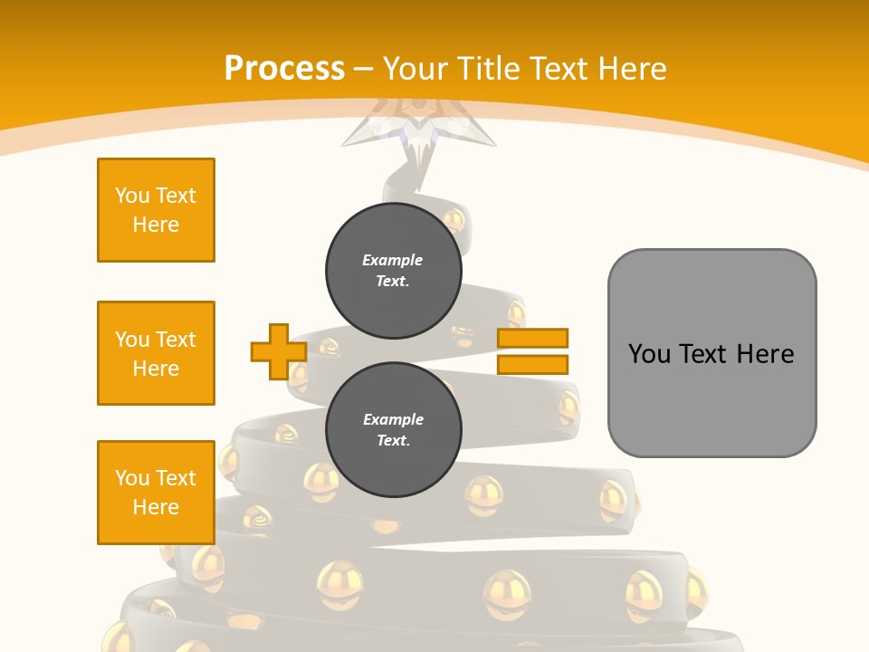 Souvenir Happy New Year Christmas Tree PowerPoint Template