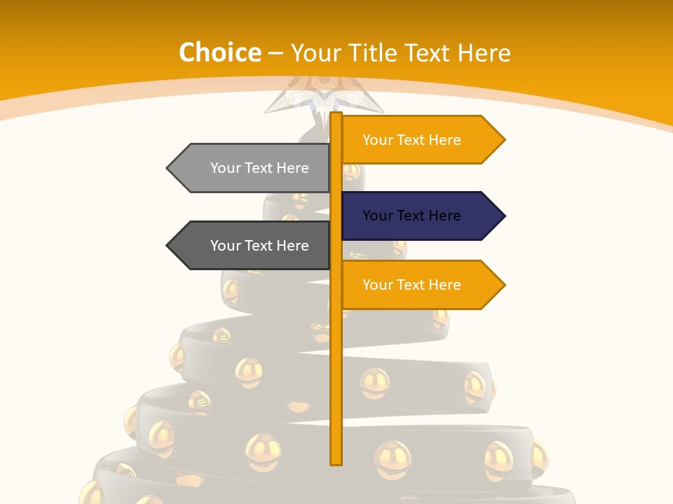 Souvenir Happy New Year Christmas Tree PowerPoint Template