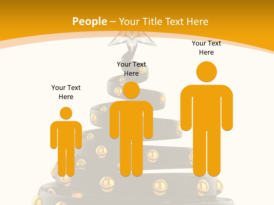 Souvenir Happy New Year Christmas Tree PowerPoint Template