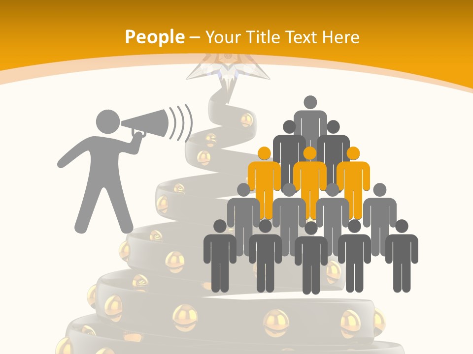 Souvenir Happy New Year Christmas Tree PowerPoint Template