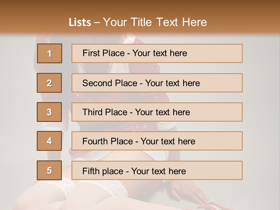 Lady Santa Beautiful PowerPoint Template