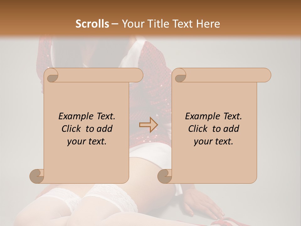 Lady Santa Beautiful PowerPoint Template