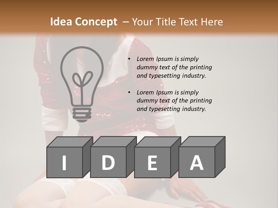 Lady Santa Beautiful PowerPoint Template