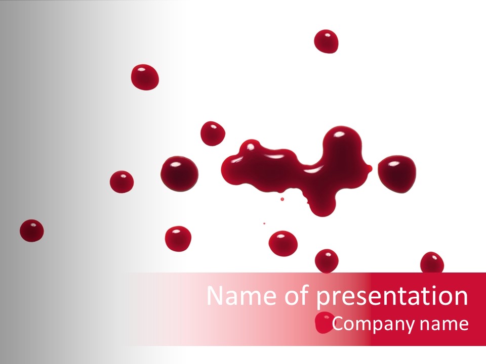 Puddle Blood Blob PowerPoint Template