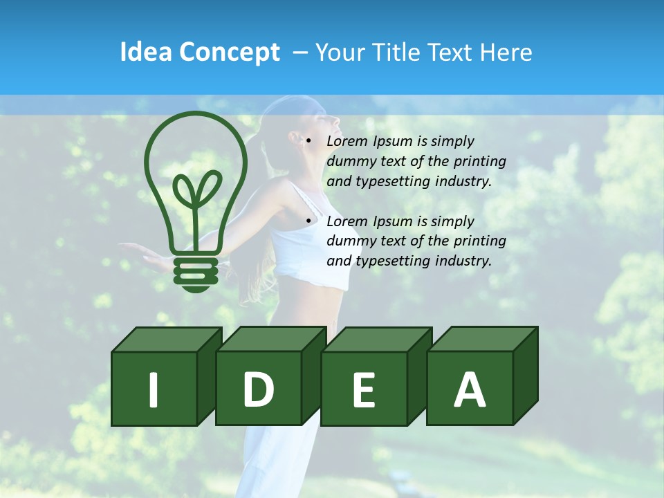 Healthy Woman Health PowerPoint Template