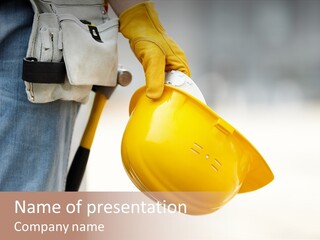 Human Helmet Jeans PowerPoint Template