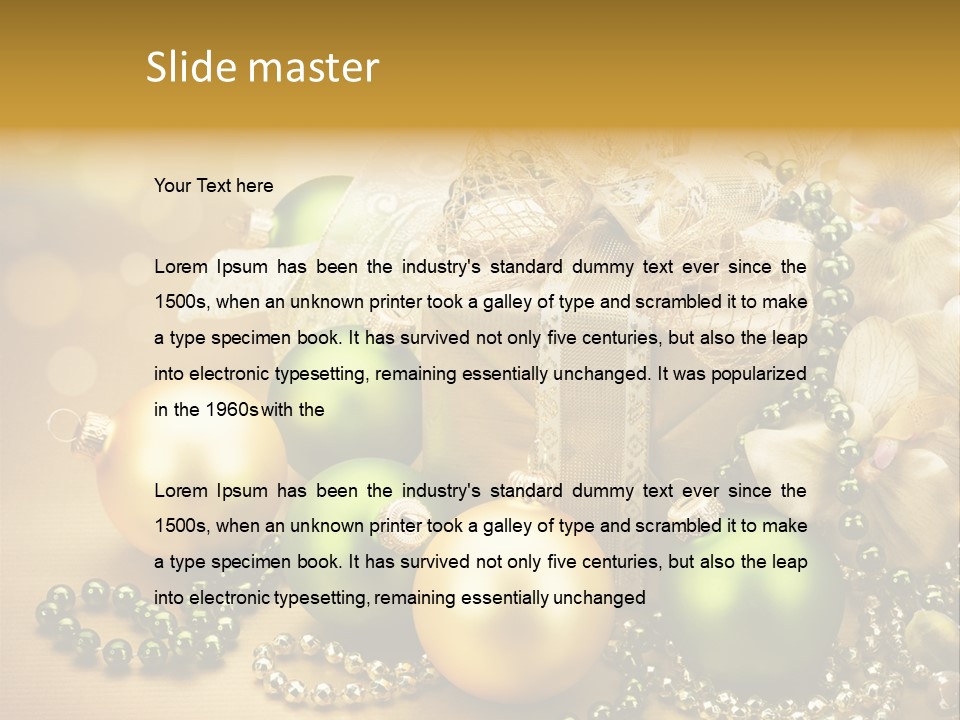 Magic Year Yellow PowerPoint Template