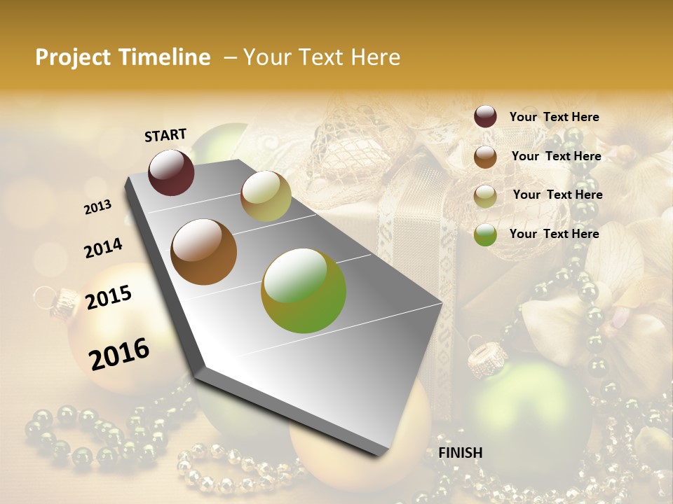 Magic Year Yellow PowerPoint Template