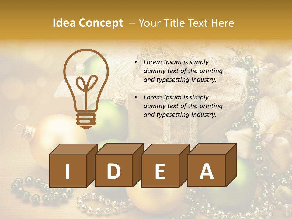 Magic Year Yellow PowerPoint Template