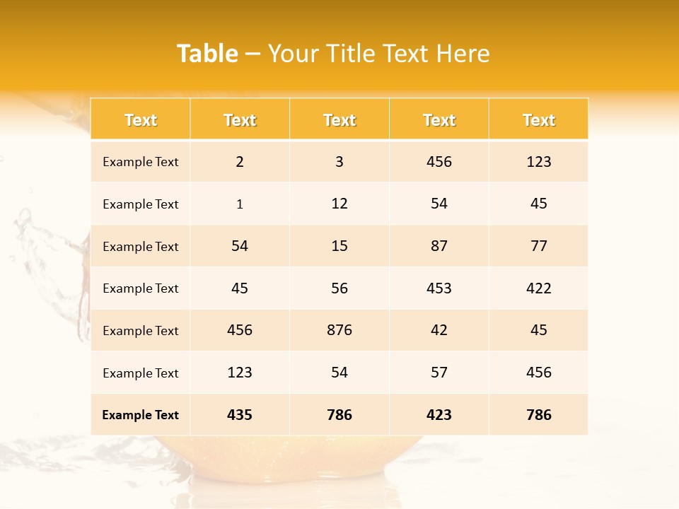 White Orange Colors PowerPoint Template