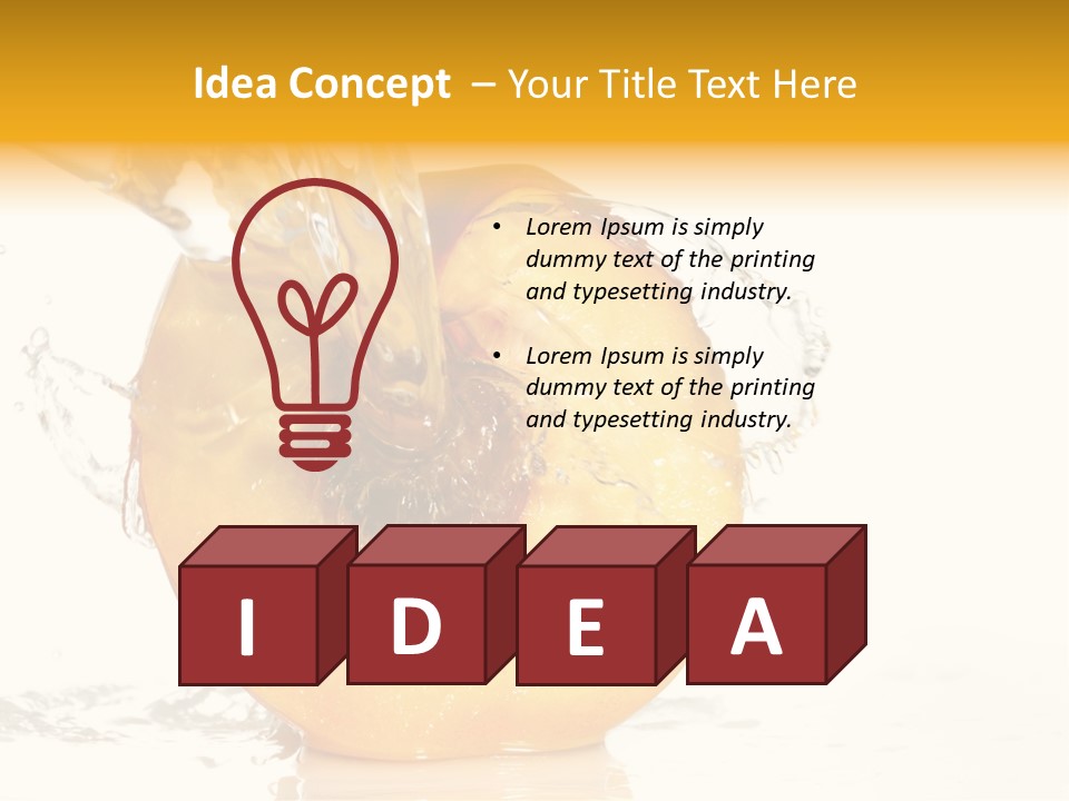 White Orange Colors PowerPoint Template