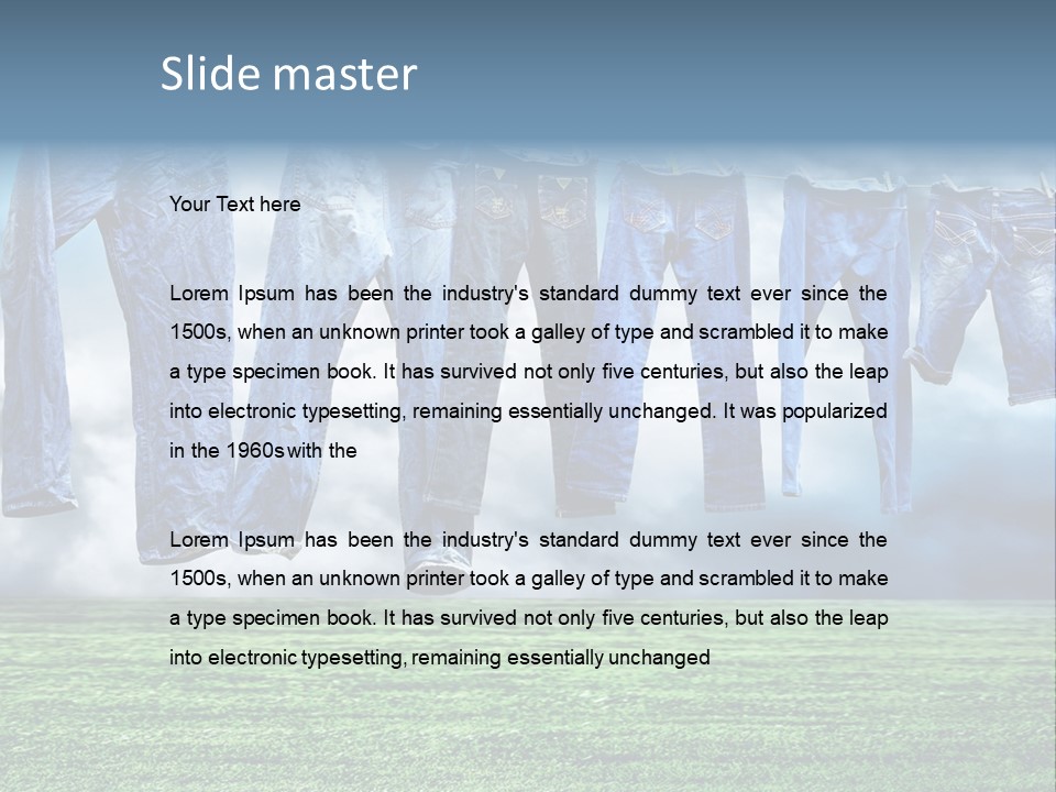 String Line Field PowerPoint Template