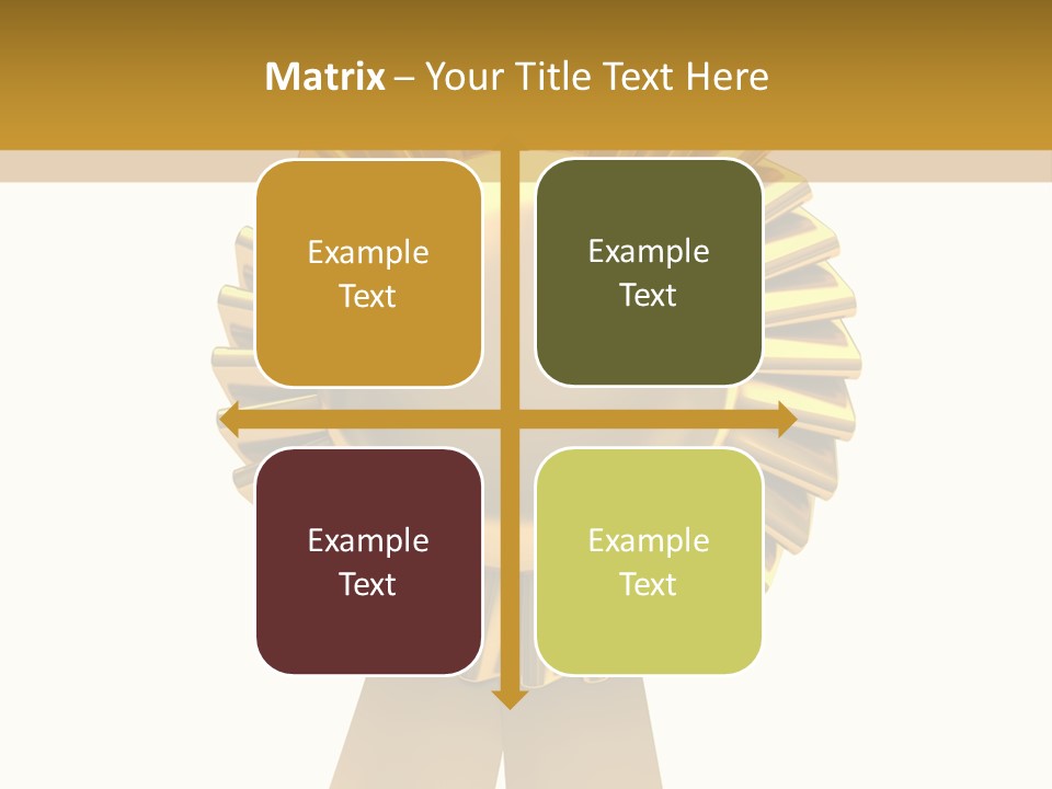 Warranty Leadership Gold PowerPoint Template