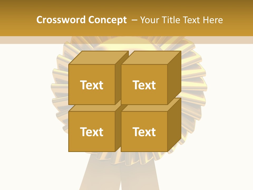 Warranty Leadership Gold PowerPoint Template