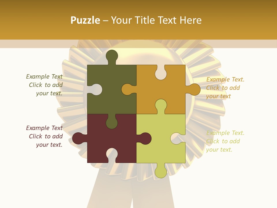 Warranty Leadership Gold PowerPoint Template