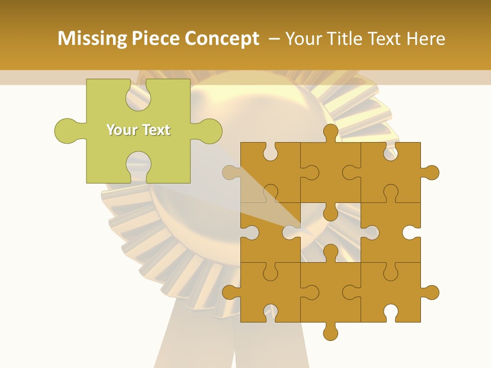 Warranty Leadership Gold PowerPoint Template