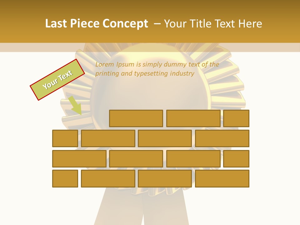 Warranty Leadership Gold PowerPoint Template