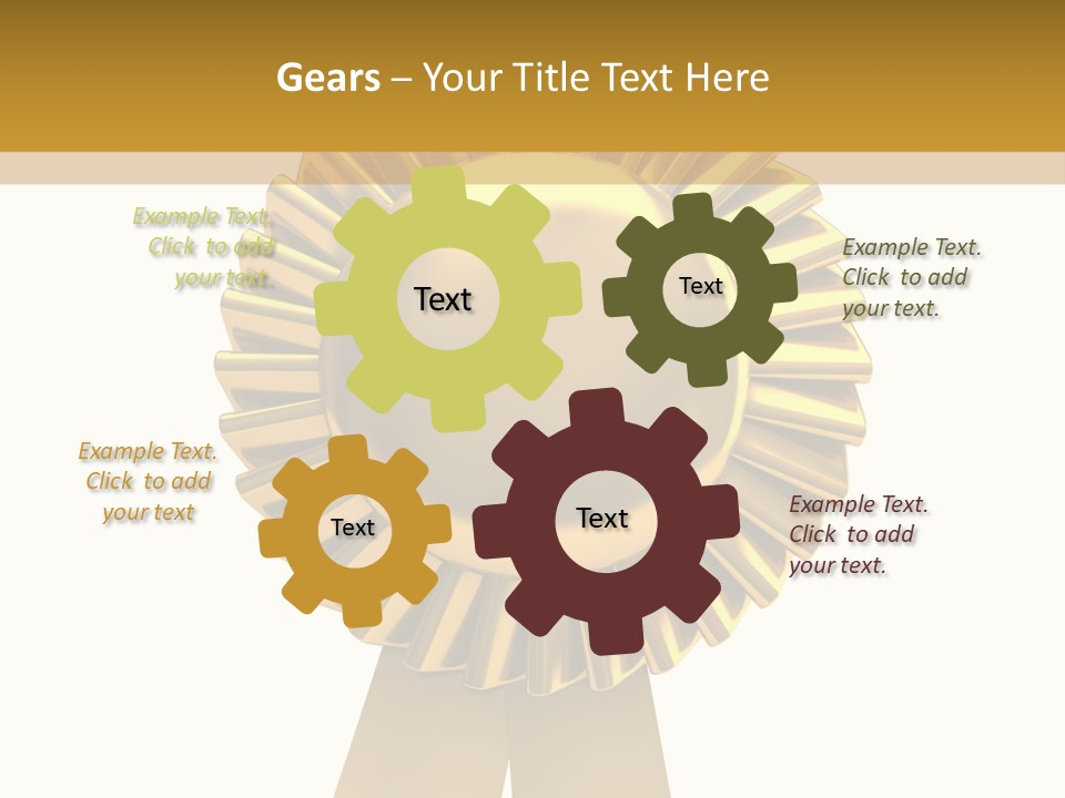 Warranty Leadership Gold PowerPoint Template