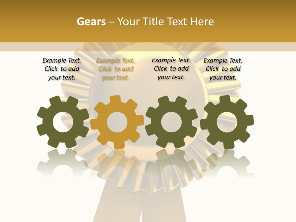 Warranty Leadership Gold PowerPoint Template