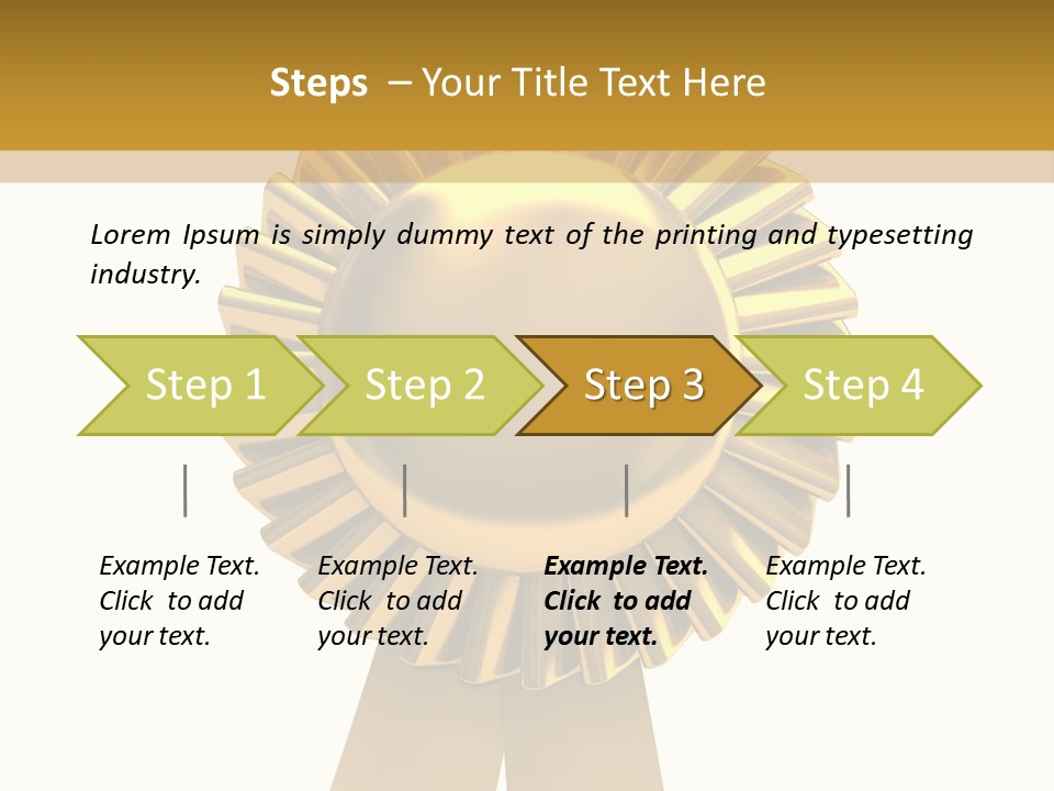 Warranty Leadership Gold PowerPoint Template