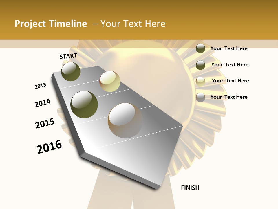 Warranty Leadership Gold PowerPoint Template