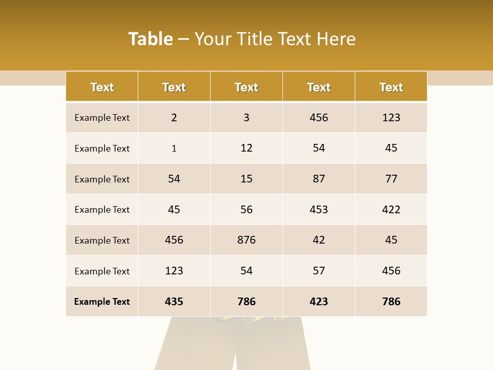 Warranty Leadership Gold PowerPoint Template