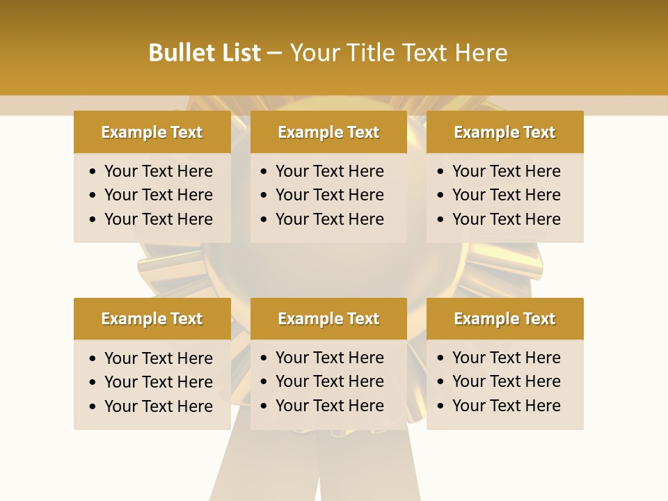 Warranty Leadership Gold PowerPoint Template