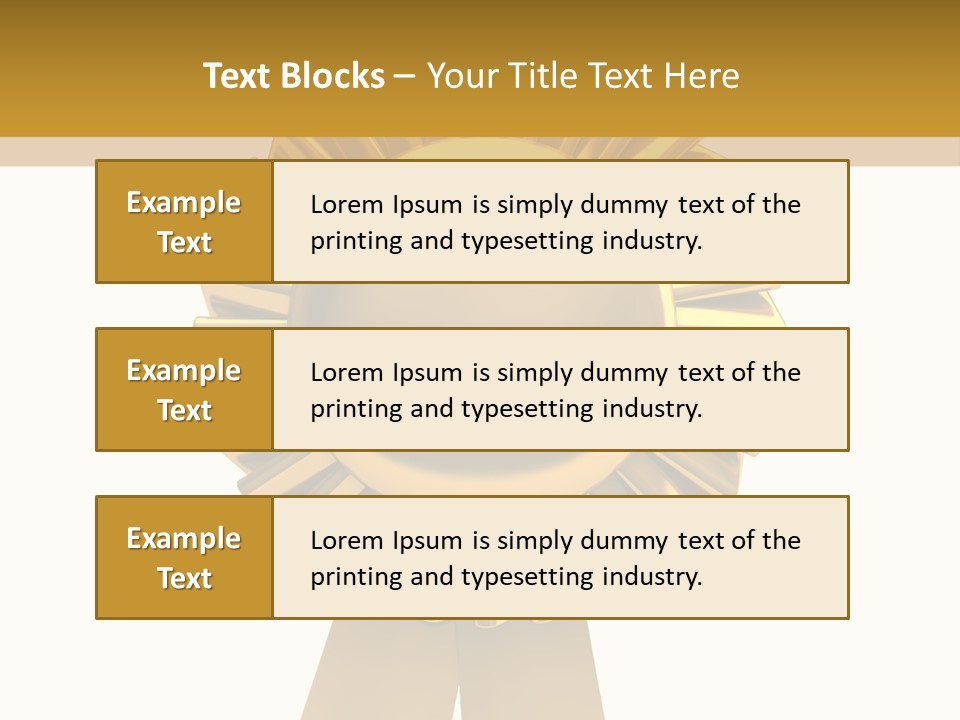 Warranty Leadership Gold PowerPoint Template