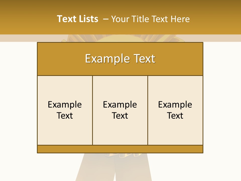 Warranty Leadership Gold PowerPoint Template