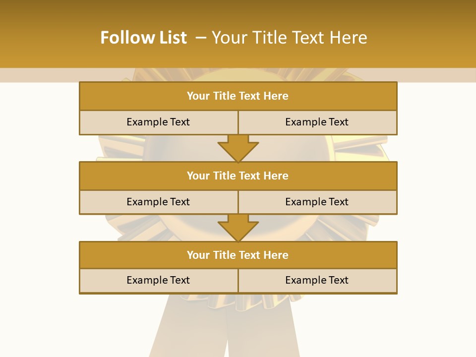 Warranty Leadership Gold PowerPoint Template