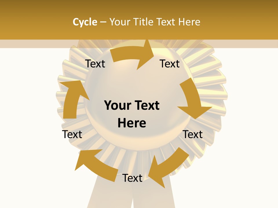 Warranty Leadership Gold PowerPoint Template
