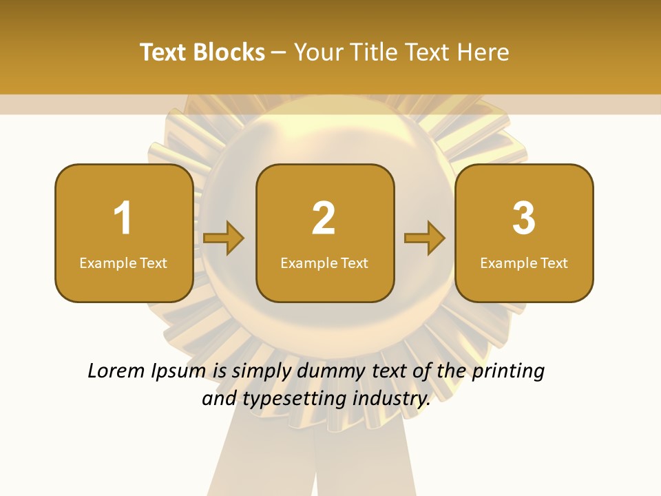Warranty Leadership Gold PowerPoint Template