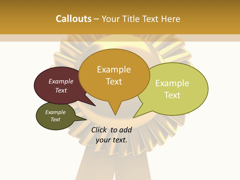 Warranty Leadership Gold PowerPoint Template