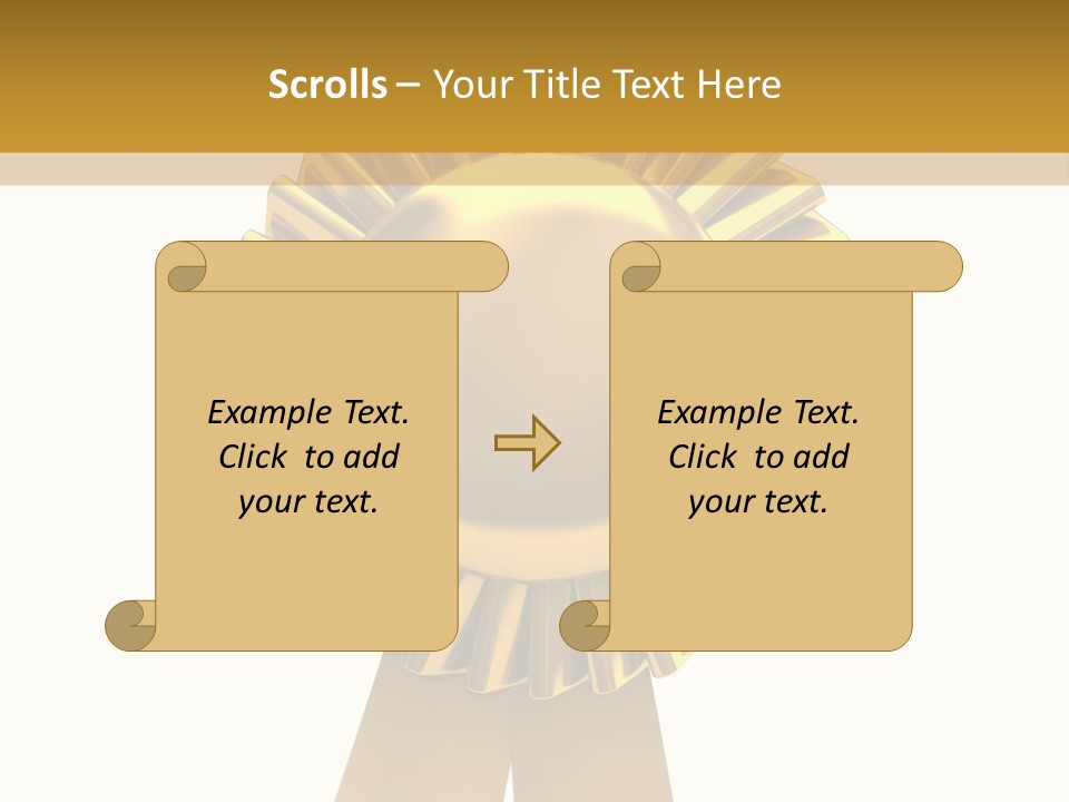 Warranty Leadership Gold PowerPoint Template