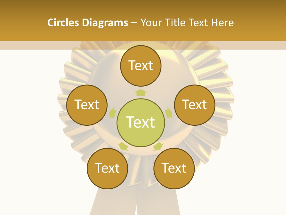 Warranty Leadership Gold PowerPoint Template