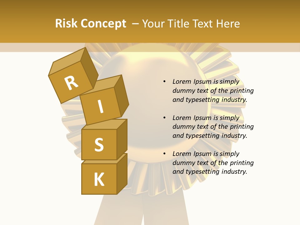 Warranty Leadership Gold PowerPoint Template