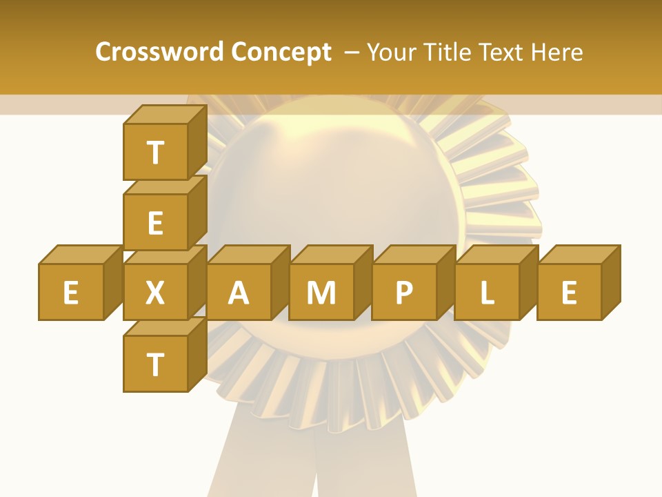 Warranty Leadership Gold PowerPoint Template