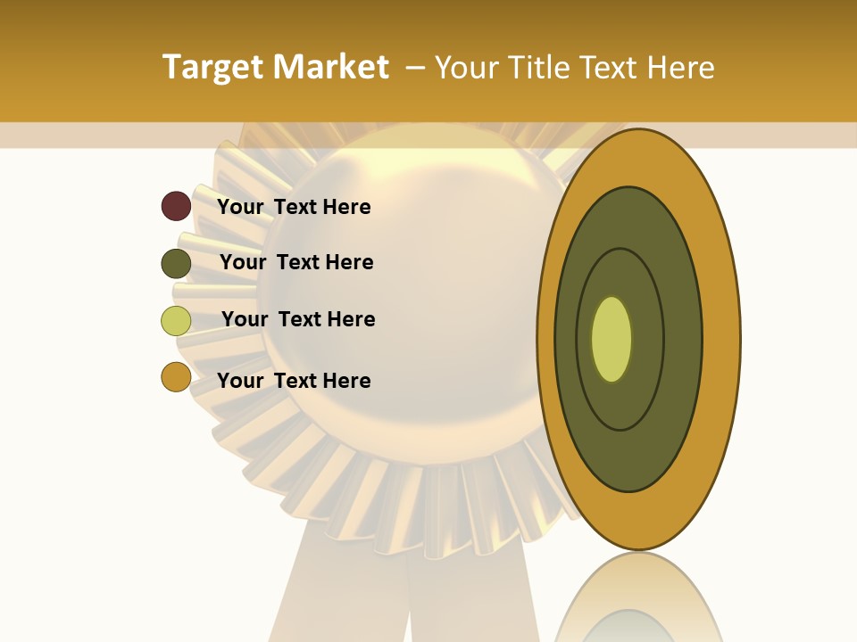 Warranty Leadership Gold PowerPoint Template