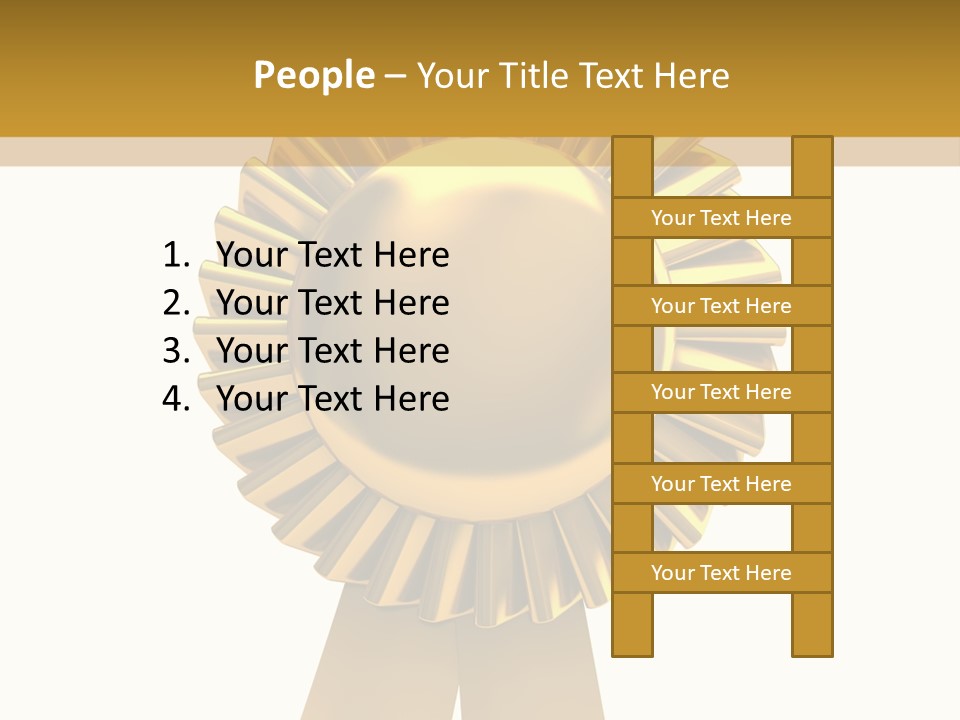 Warranty Leadership Gold PowerPoint Template