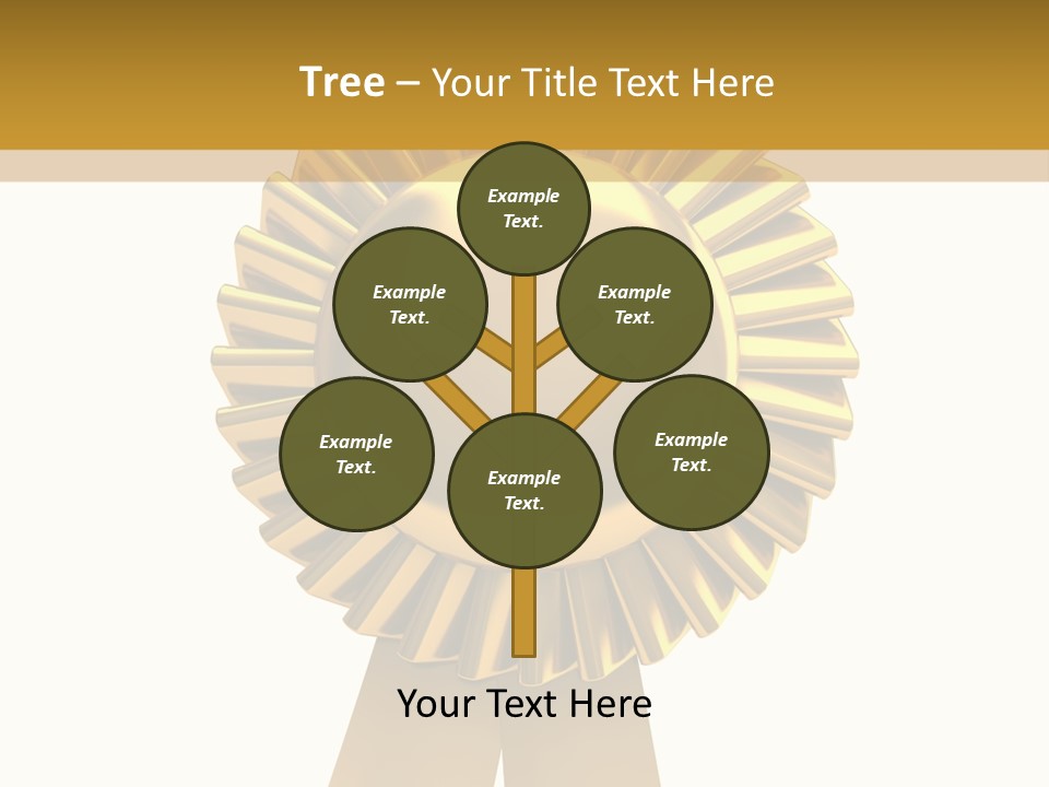 Warranty Leadership Gold PowerPoint Template