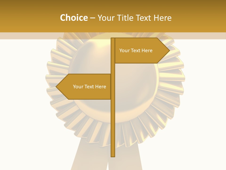 Warranty Leadership Gold PowerPoint Template