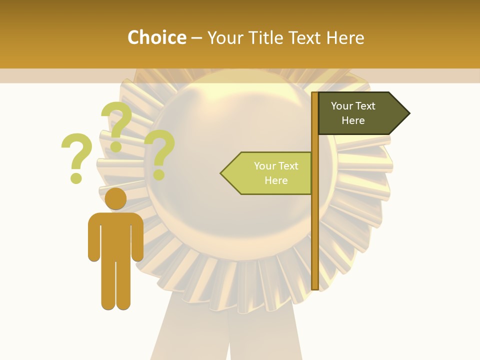 Warranty Leadership Gold PowerPoint Template
