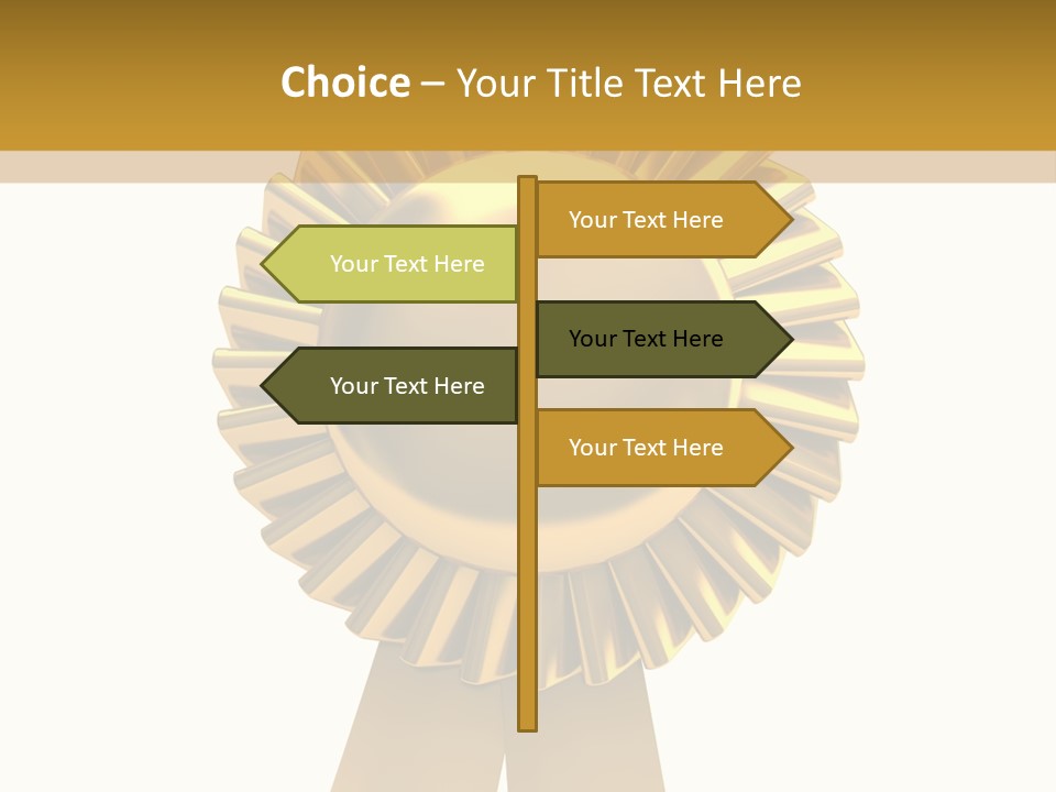 Warranty Leadership Gold PowerPoint Template