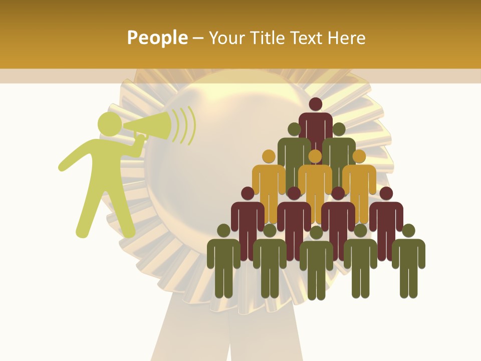 Warranty Leadership Gold PowerPoint Template