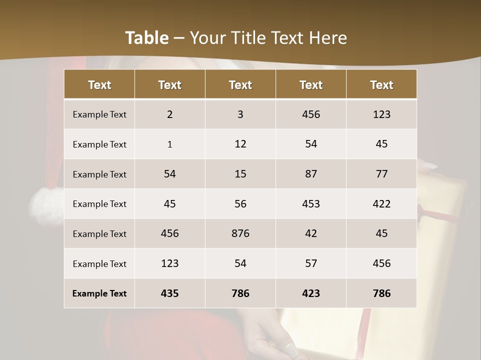 Writing Corporate Table PowerPoint Template