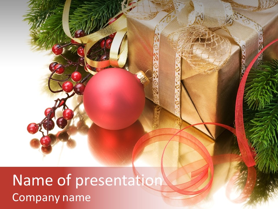 Ornate Branch Background PowerPoint Template