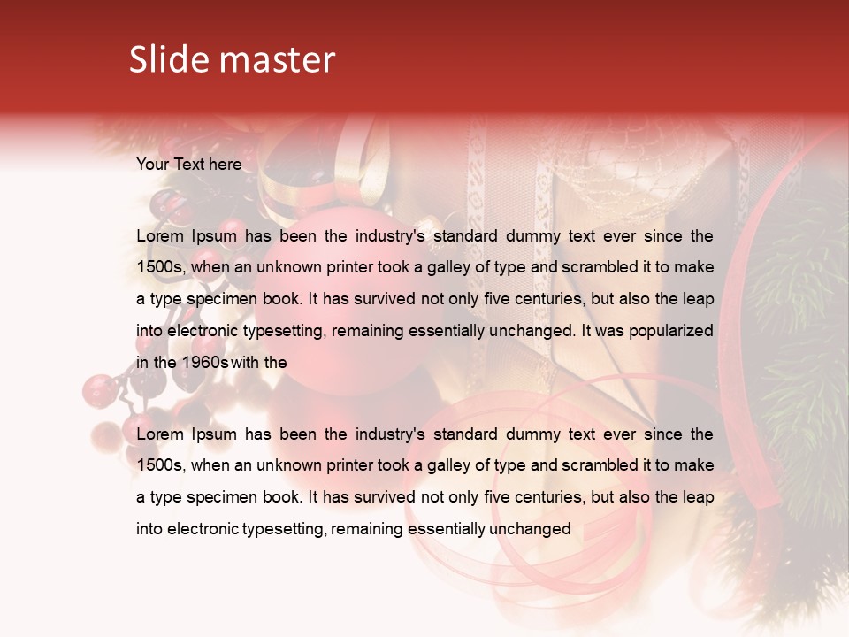 Ornate Branch Background PowerPoint Template