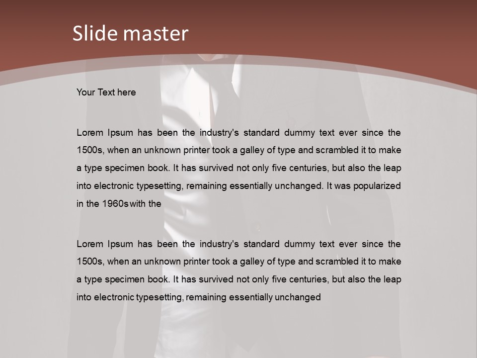 Relaxing Relationship Suit PowerPoint Template