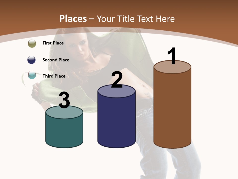 Grace Posing White PowerPoint Template